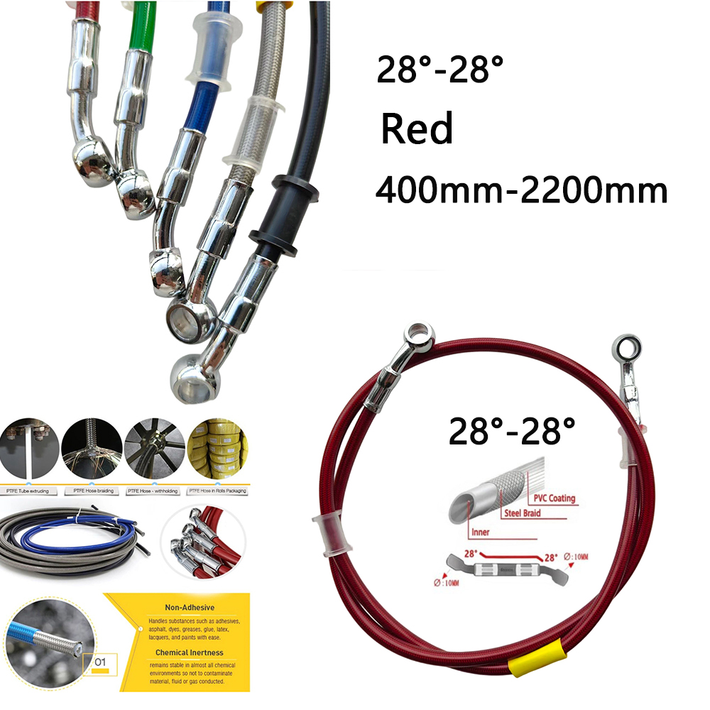 28-28 레드 유니버설 오토바이 유압 브레이크 라인  - Brake Line Motorcycle 리뷰 및 가격